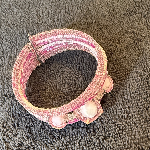 Pink Beaded Wrap Bracelet - Picture 3 of 3